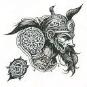 rajput warrior written something tattoo design idea