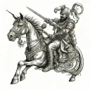 rajput warrior written something tattoo design idea