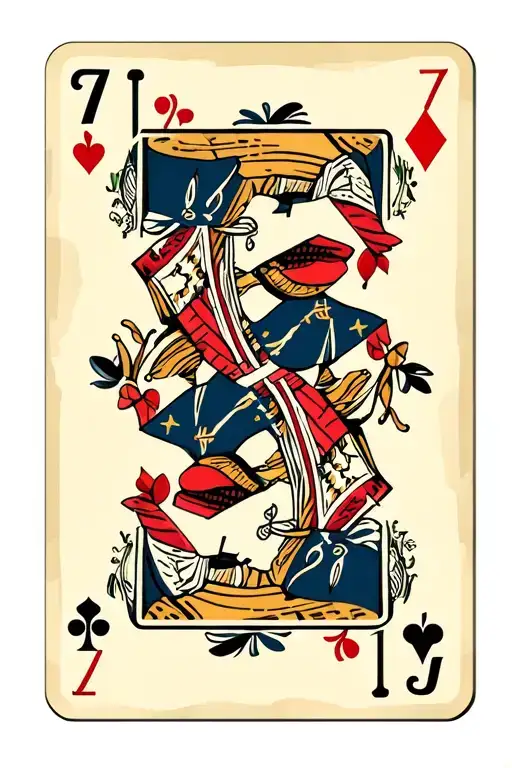 7 and 2 playing cards unsuited  tattoo design idea