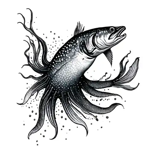 marine life ink tattoo design idea