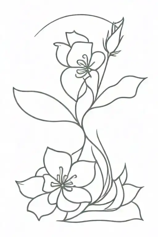small cleavage tattoo November flower tattoo design idea