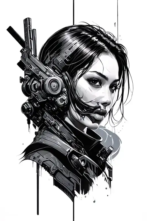 Cyberpunk 2077 tattoo design idea