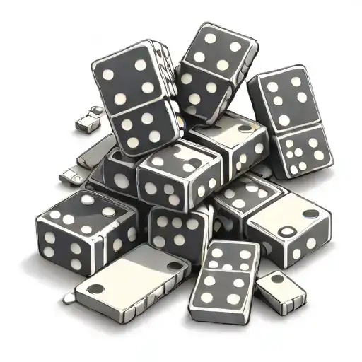 domino pieces particularly focusing tattoo design idea
