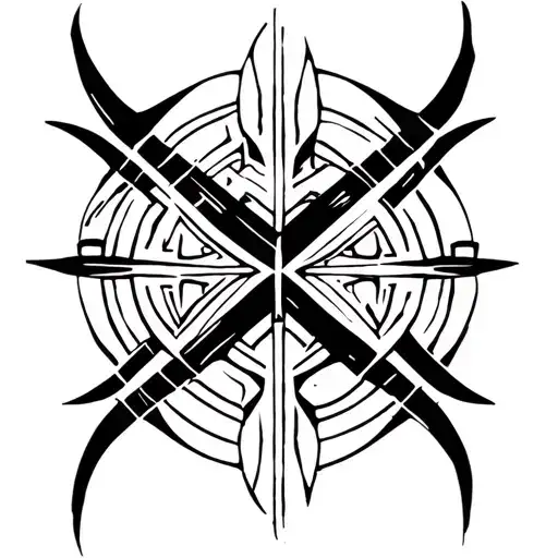 a cyber sigilism tattoo tattoo design idea