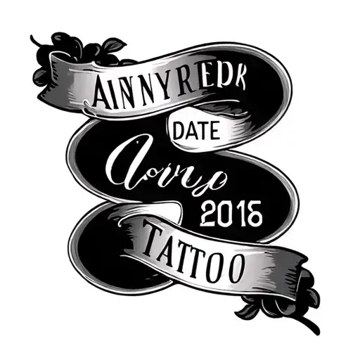 Anniversary Date tattoo design idea
