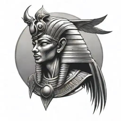 Amun Ra shining tattoo design idea