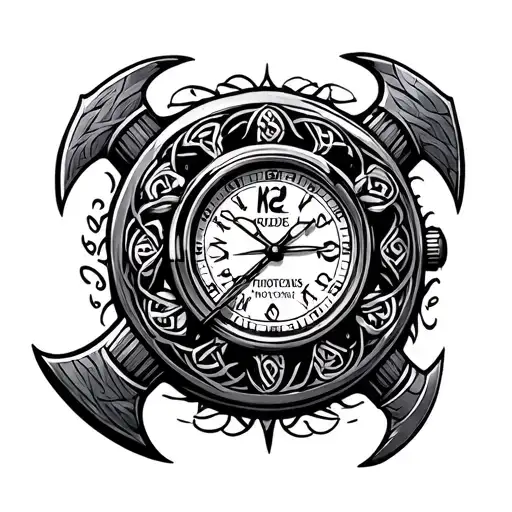Celtic pattern, Axis Ride, Axis Movement, Mototematics, motorcycle, motorcycle, axes, watches, dial tattoo design idea