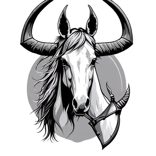 Sagittarius cajun tattoo design idea