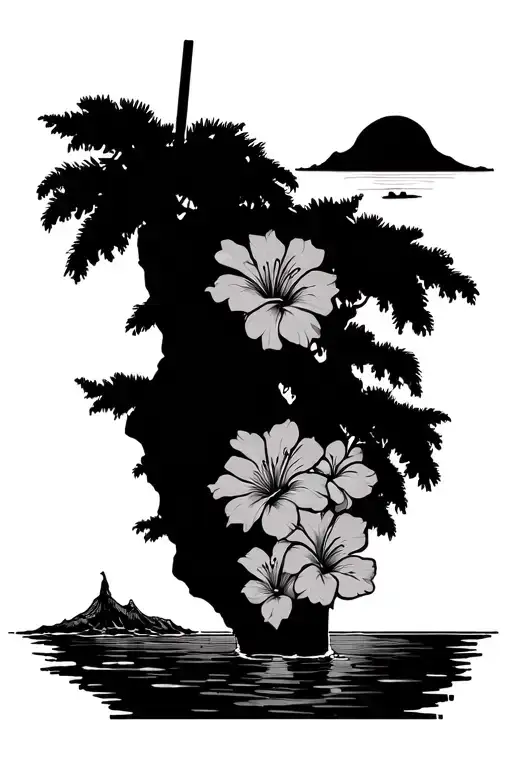 Guam California Japan Hawaii tattoo design idea