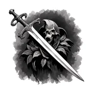biblical sword tattoo design idea