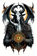 arcangel uriel with capricorn zodiac sign tattoo design idea