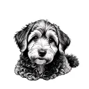 Goldendoodle tattoo design idea