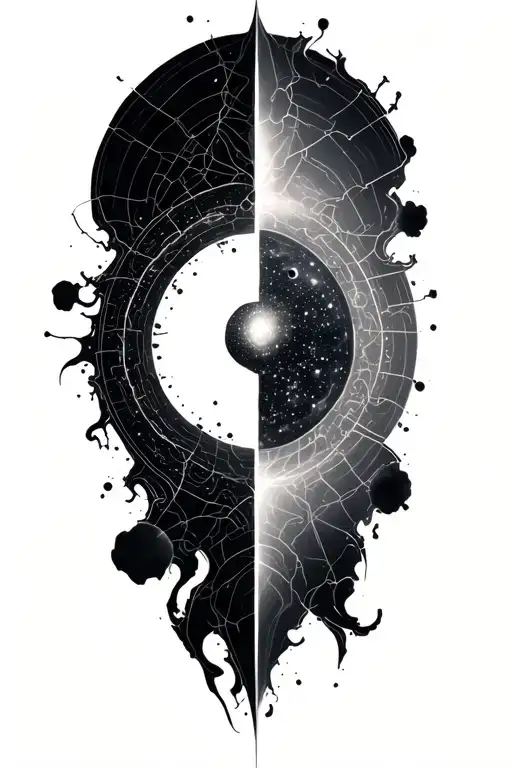 Pulsar map (centered on deltoid) with the vertical line extending down the arm ending at the elbow tattoo design idea