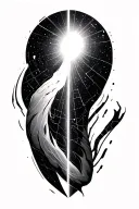 Pulsar map (centered on deltoid) with the vertical line extending down the arm ending at the elbow tattoo design idea