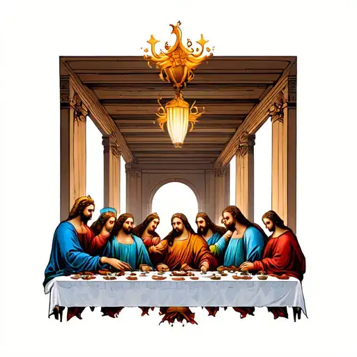 the last supper tattoo tattoo design idea