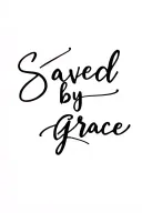 saved by grace tattoo design idea