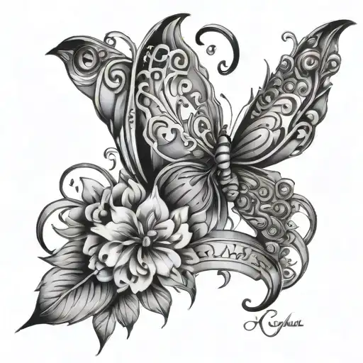 Name of my girl Naomie tattoo design idea