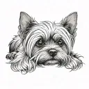 yorkshire terrier dog tattoo design idea