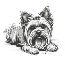 yorkshire terrier dog tattoo design idea