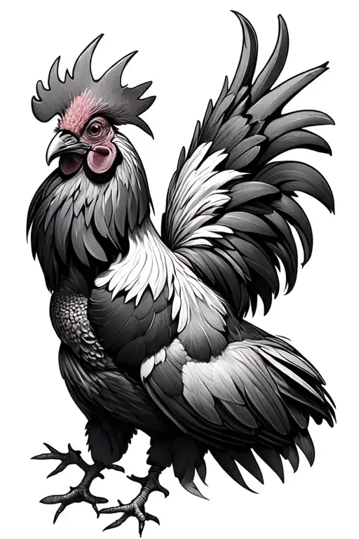 game-cock tattoo design idea