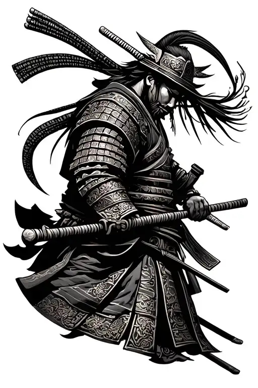 samurai warrior tattoo design idea