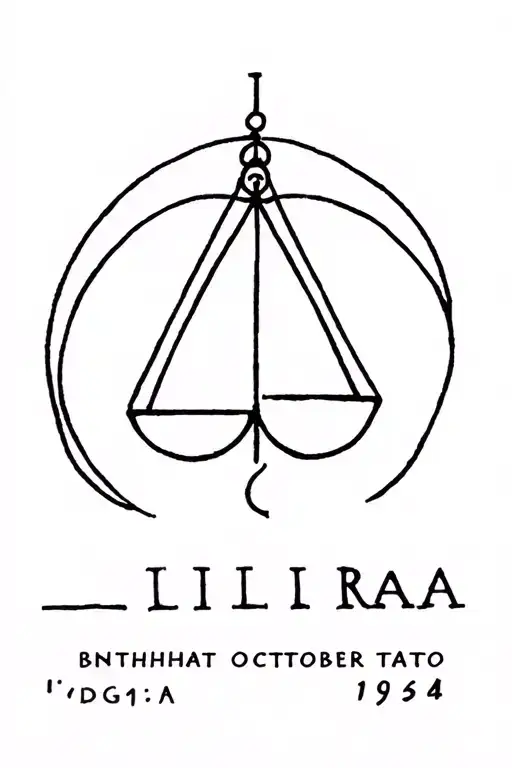 libra and birthdate 15 october 1954 tattoo design idea