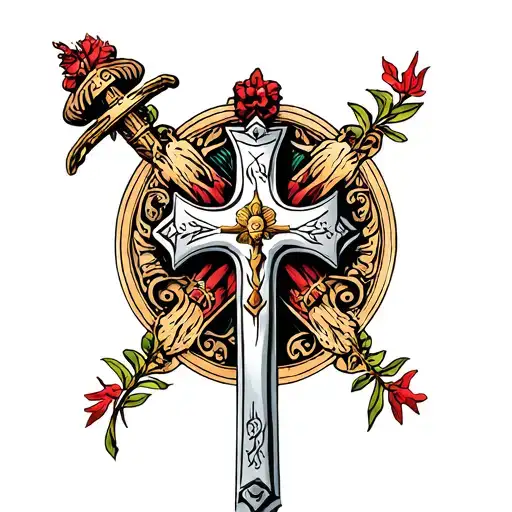 st. Florian cross tattoo tattoo design idea
