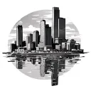 Dallas Texas skyline tattoo design idea