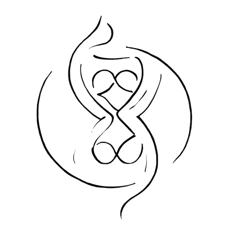 karma symbol tattoo design idea