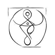karma symbol tattoo design idea