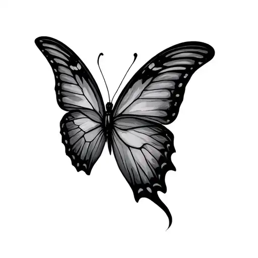 Butterfly for men tattoo design idea