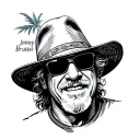 Jimmy Buffett tattoo design idea