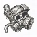 welding mask tattoo design idea