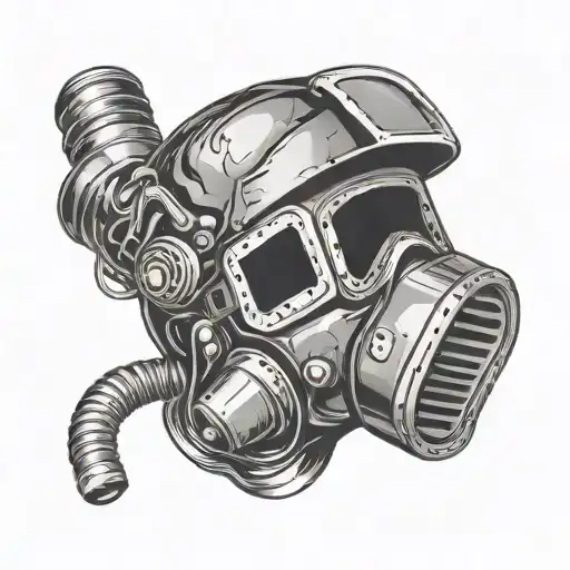 welding mask tattoo design idea