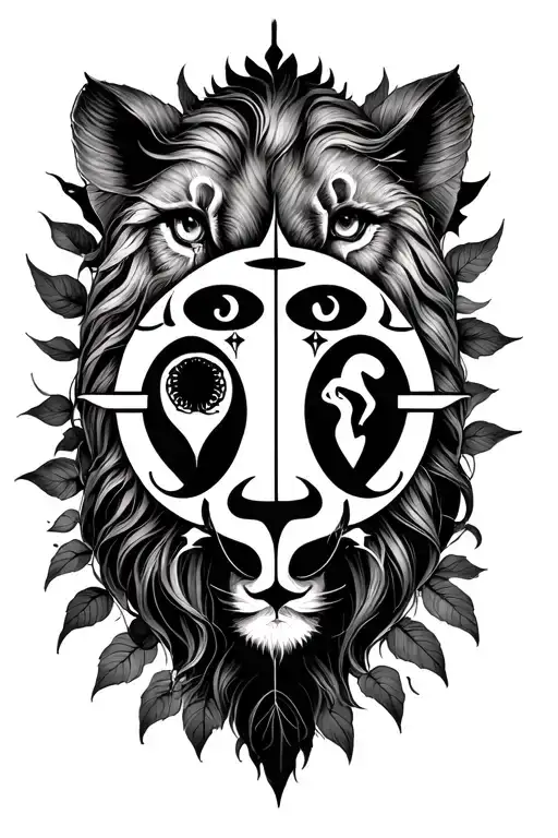 my libra zodiac sign with my children's cancer and Leo signs showing them being equal tattoo design idea