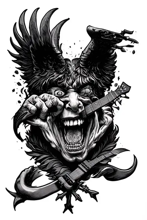 ac/dc, Metallica, Rammstein lyrics tattoo design idea