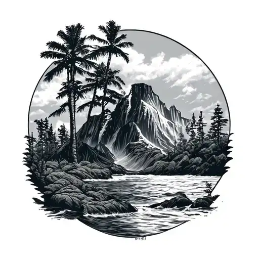 Hawaii Yellowstone Hankins tattoo design idea