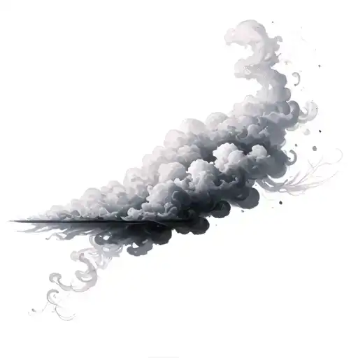 Coverup Clouds and Smoke tattoo design idea