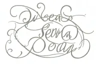 create calligraphic tattoo with this sentence. first line : "Que sera, sera" second line : "What will be, will be" tattoo design idea