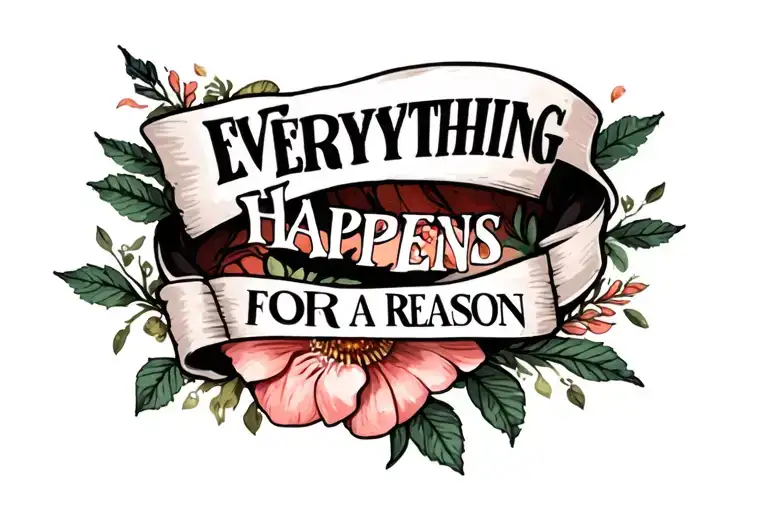 everything happens for a reason tattoo design idea