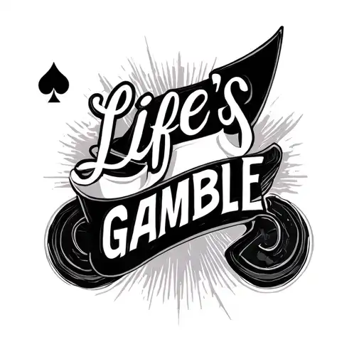 life's a gamble tattoo design idea