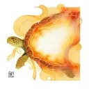 turtle neuron wave tattoo design idea