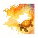 turtle neuron wave tattoo design idea