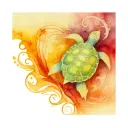 turtle neuron wave tattoo design idea