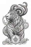 aries zodiac sign,Nadiah,depression,tiger, brave,something to prove  tattoo design idea