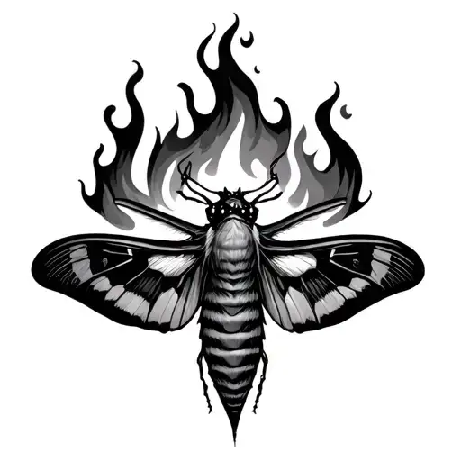 Moth To A Flame tattoo design idea