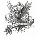 my mercy prevails over my wrath tattoo design idea