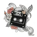CASSETTE TAPE INSERT tattoo design idea