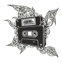 CASSETTE TAPE INSERT tattoo design idea