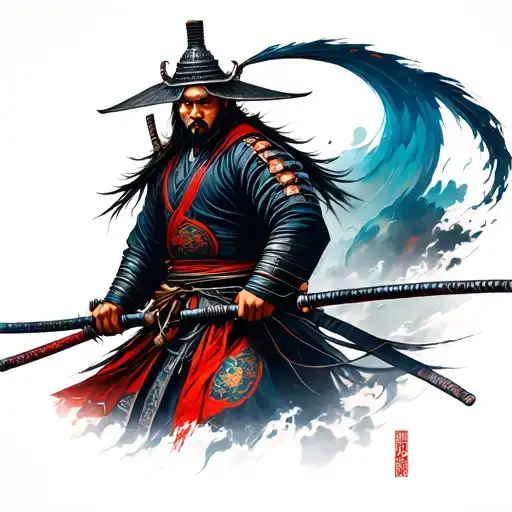 Ronin samurai tattoo design idea